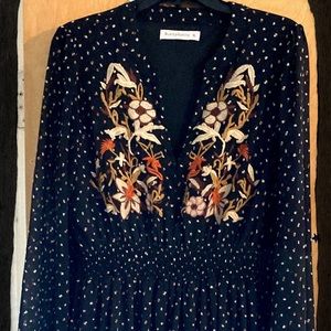 ✨Boho Maxi Dress w/Floral Embroidery✨